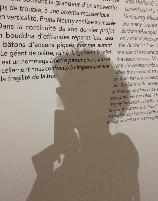 L'ombre de moi sur un texte